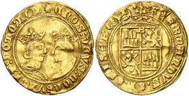 Reyes Católicos. Burgos. Castellano. (AC. 598). Ex Áureo & Calicó Selección 2017, nº 97. Ex Colección Isabel de Trastámara 12/12/2018, nº 142. Extraor...