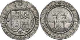 s/d. Juana y Carlos. México. G. 4 reales. (AC. 127). Bella. Ex Áureo & Calicó 29/04/2010, nº 349. Rara así. 13,54 g. EBC-.

s/d. Juana and Carlos. M...