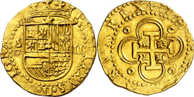 * s/d (1566-1587). Felipe II. Sevilla. . 2 escudos. (AC. 828) (Tauler 31). Bellísima. Moneda exenta del pago de tasas de exportación. This coin is exe...