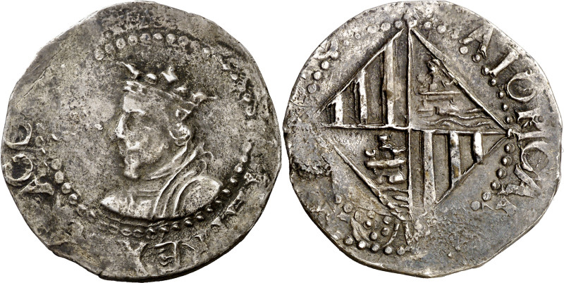 s/d. Felipe IV. Mallorca. 4 reales. (AC. tipo 271) (Cru.C.G. 4425c). Muy atracti...