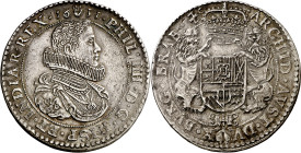 1631. Felipe IV. Amberes. Doble ducatón. (Vti. 1164) (Vanhoudt 640AN P2). Mínimas marquitas. Extraordinario ejemplar. Muy rara y más así. 64,99 g. EBC...