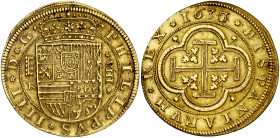 1637/6. Felipe IV. Segovia. R. 8 escudos. (AC. 1940) (Cal.Onza 50). Leves golpecitos. Muy bella. Preciosa pátina de monetario. Rarísima, sólo hemos te...