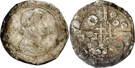 1642. Guerra dels Segadors. Barcelona. 5 rals. (AC. 69) (Cru.segadors 223) (Cru.C.G. 4225). Muy atractiva. 11,63 g. EBC-.

1642. Reaper's war. Barce...