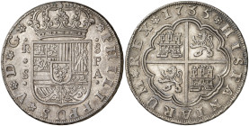 1735. Felipe V. Sevilla. PA. 8 reales. (AC. 1628). Mínima rayita en reverso. Atractiva. Parte de brillo original. Rara así. 26,82 g. EBC-.

1735. Fe...