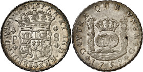 1759. Fernando VI. Guatemala. P. 8 reales. (AC. 437). Columnario. Bellísima. Brillo original. Rara y más así. 27,03 g. S/C-.

1759. Fernando VI. Gua...