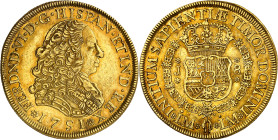 1751. Fernando VI. Lima. J. 8 escudos. (AC. 764) (Cal.Onza 577). Bonita pátina. Moneda exenta del pago de tasas de exportación. This coin is exempt of...