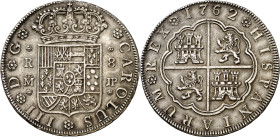 1762. Carlos III. Madrid. JP. 8 reales. (AC. 1061). Bella. Rara así. 27,31 g. EBC.

1762. Carlos III. Madrid. JP. 8 reales. (AC. 1061). Nice. Rare i...