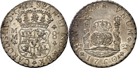 1760. Carlos III. México. MM. 8 reales. (AC. 1073). Columnario. Bella. Brillo original. Rara así. 26,99 g. EBC+.

1760. Carlos III. Mexico. MM. 8 re...