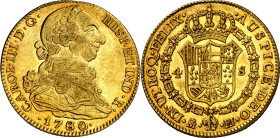 1780/79. Carlos III. Madrid. PJ. 4 escudos. (AC. 1783). Bella. Parte de brillo original. Rara así. 13,44 g. EBC/EBC+.

1780/79. Carlos III. Madrid. ...