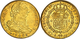 1788. Carlos III. Madrid. M/JD. 4 escudos. (AC. 1794.2). Mínimas marquitas. Muy bella. Brillo original. Ex Áureo 19/12/2001, nº 1183. Ex Colección O'C...