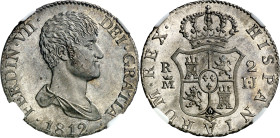 1812. Fernando VII. Madrid. IJ. 2 reales. (AC. 823). Busto desnudo. Encapsulada. Muy bella. Brillo original. Ex Colección Elariz. Rara así. S/C-.

1...