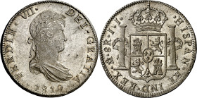 1819 Fernando VII. México. JJ. 8 reales. (AC.1334). Mínimos golpecitos. Brillo original. Escasa así. 27 g. EBC/EBC+.

1819 Fernando VII. Mexico. JJ....
