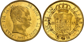 1823. Fernando VII. Madrid. SR. 320 reales. (AC. 1779) (Cal.Onza 1244). Tipo "cabezón". Muy bella. Moneda exenta del pago de tasas de exportación. Thi...