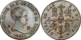 1845. Isabel II. Segovia. 8 maravedís. (AC. 132). Bella. 10,36 g. S/C-.

1845. Isabel II. Segovia. 8 maravedis. (AC. 132). Nice. 10,36 g. S/C-.
