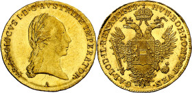 Austria. 1822. Francisco I. A (Viena). 1 ducado. (Fr. 464) (KM. 2170). Bella. Brillo original. AU. 3,48 g. S/C-.

Austria. 1822. Francis I. A (Viena...