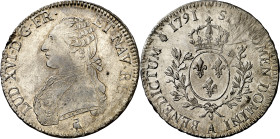 Francia. 1791. Luis XVI. A (París). 1 ecu. (KM. 564.1). Bella. AG. 29,35 g. EBC+.

France. 1791. Louis XVI. A (Paris). 1 ecu. (KM. 564.1). Nice. AG....