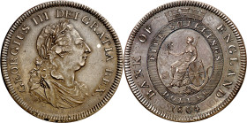 Gran Bretaña. 1804. Jorge III. 1 dólar de Comercio. (KM. Tn1). Acuñada sobre un 8 reales español. Bella. Preciosa pátina. Rara así. 26,93 g. EBC.

G...