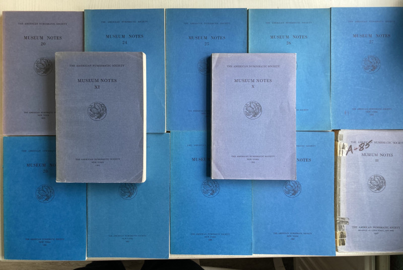 AA.VV. Museum Notes Lotto di 12.The American Numismatic Society: 1948, 1962, 196...