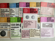 AA.VV. Mynt Kontakt Svenska Numismatiska Foreningens Tidskrift. Lotto di 11 Riviste: No.10 December 1977 – No.1 January 1978 – No.3 Mars 1978 – No.4 A...