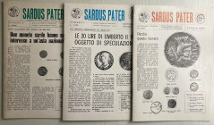 AA.VV. Sardus Pater Lotto di 3 Riviste “Sardus Pater” Luglio 1982 – Settembre, Ottobre 1982 – Luglio, Agosto, Settembre 1983. Buono stato.