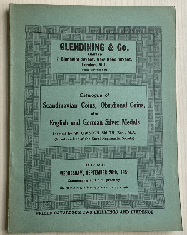 Glendining & Co. Catalogue of Scandinavian Coins, Obsidional Coins, also English...