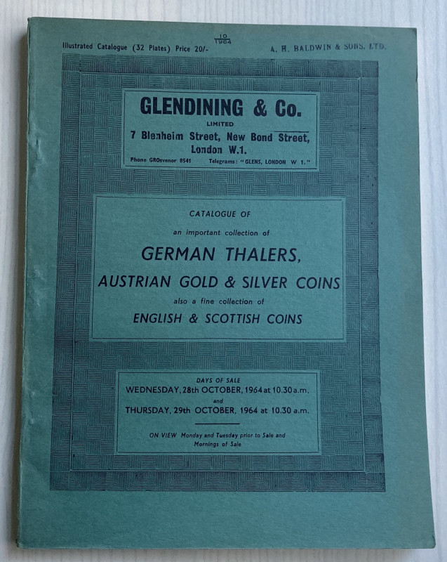 Glendining & Co. Catalogue of an Important Collection of German Thalers, Austria...