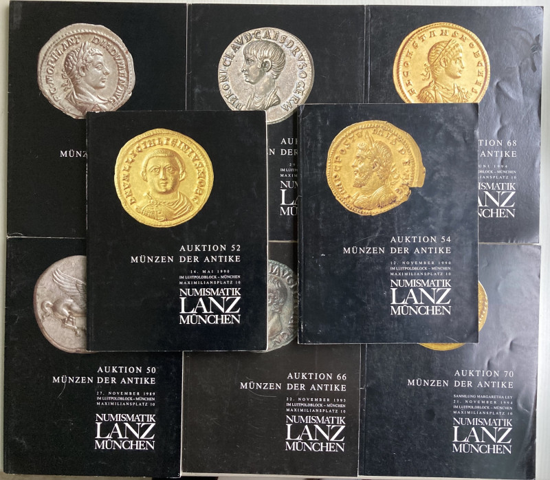 Lanz Numismatik. Munchen. Lotto di 8 Cataloghi: Auktion 50- (27 November 1989) –...