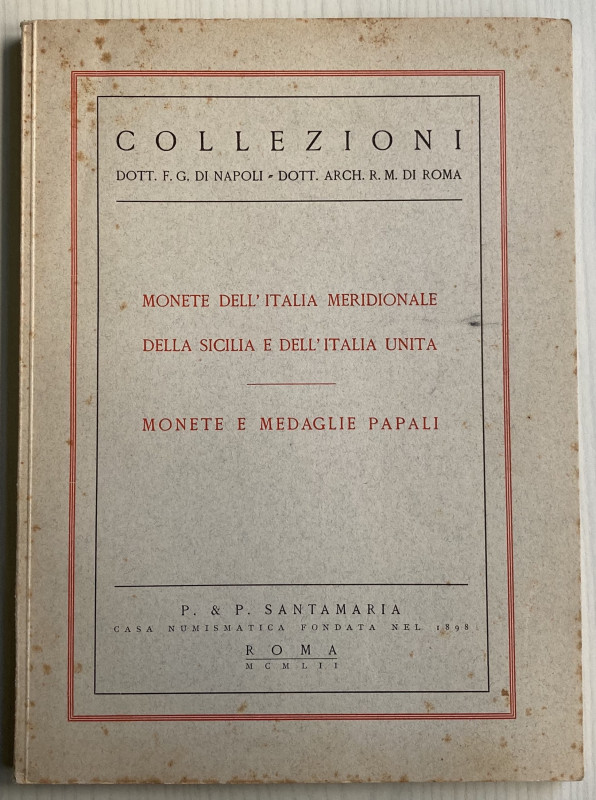 Santamaria P.P. Collezioni di Monete dell' Italia Meridionale della Sicilia e de...