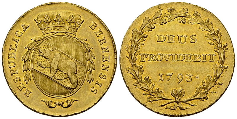 Bern, AV Doppelduplone 1793 

Schweiz, Bern. AV Doppelduplone 1793 (15.23 g). ...