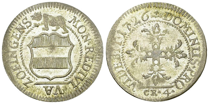 Zofingen, BI Batzen 1726 

Schweiz, Aargau. Zofingen. BI Batzen 1726 (2.51 g)....