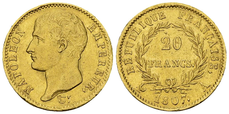 Napoléon I, AV 20 Francs 1807 A, Paris 

Frankreich, Premier Empire. Napoléon ...