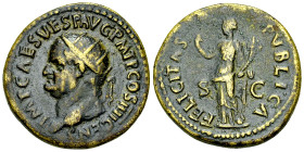 Vespasianus, AE Dupondius, Felicitas