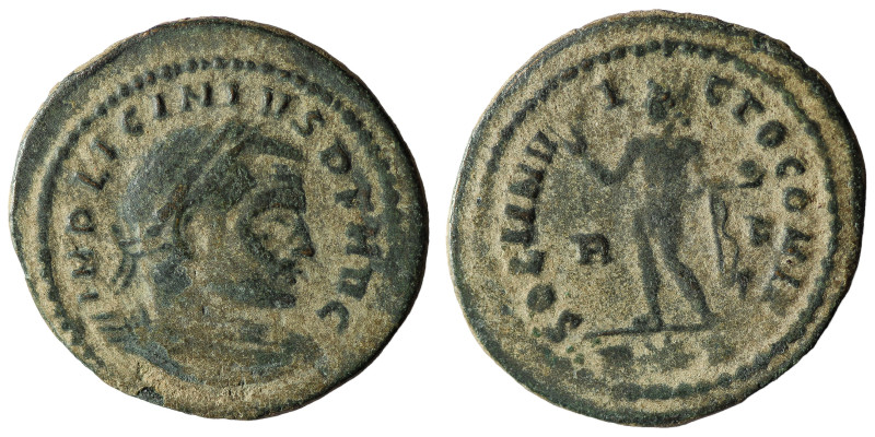 Licinius I (308-324), Rome, AE follis , 314-315. Obv: IMP LICINIVS P F AVG, laur...