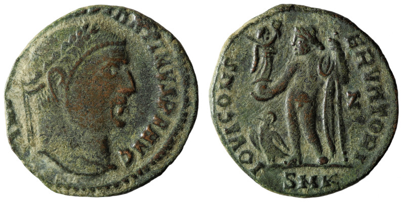 Constantine I. A.D. 307-337. Æ follis.Cyzicus mint, 5th officina. Struck A.D. 31...