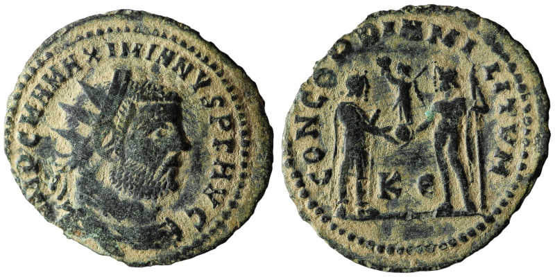 Maximianus Herculius AD 286-305. Struck AD 295-299. Cyzicus Radiatus IMP C M A M...