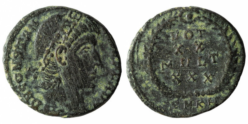 Constantius II (337-361), Nummus, Antiochia, AD 347-348 AE D N CONSTAN - TIVS P ...