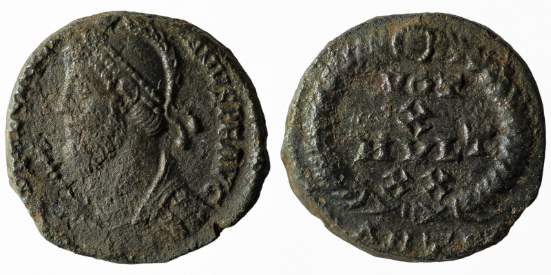 Julian II, 360-363. Follis , Heraclea. DN FL CL IVLIANVS P F AVG Helmeted and cu...