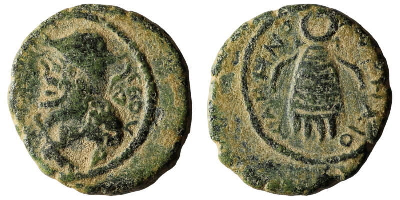 MESOPOTAMIA, Carrhae. Septimius Severus. AD 193-211. Æ . Laureate head right / F...