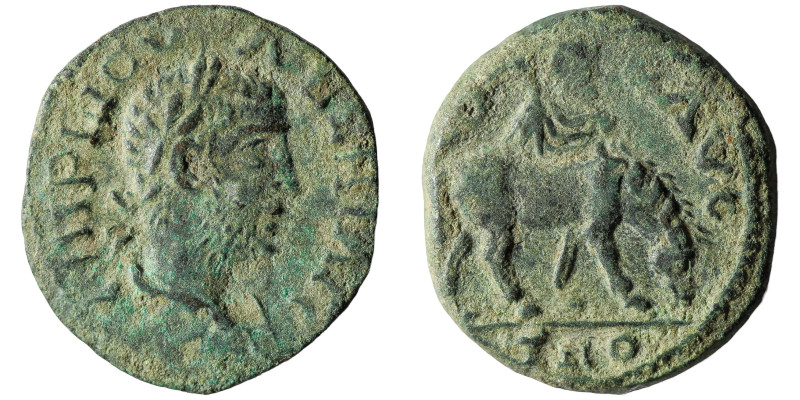 TROAS, Alexandria Troas. Valerian I. AD 253-260. Æ . Laureate, draped, and cuira...