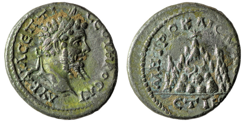 CAPPADOCIA, Caesarea-Eusebia. Septimius Severus. AD 193-211. AR Drachm . Dated R...