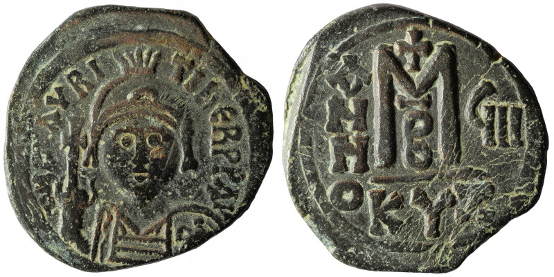 Byzantine
Maurice Tiberius AD 582-602. Dated RY 8=AD 589/90. Cyzicus. 1st offic...