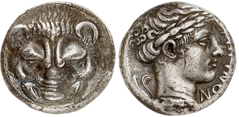 Rhêgion

Tétradrachme en argent (c. 415-400)

Magnifique exemplaire à patine...