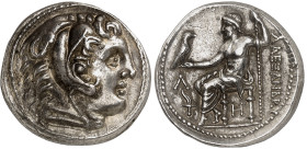 Royaume de Macédoine

Alexandre III (336-323)

 Tétradrachme en argent - Amphipolis (323-320)

 Frappe posthume.

 Magnifique exemplaire à pat...