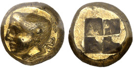 Ionie

Hecté en électrum (c.387-326)

Magnifique exemplaire.

Rare.

 2.53g – Bodenstedt 99

 TTB à Superbe - Choice XF (5/5 et 4/5)