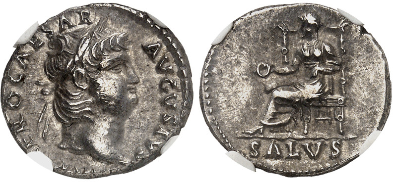 Néron (54-68)

Denier en argent - Rome (66-67)

Rare dans cette qualité.

...
