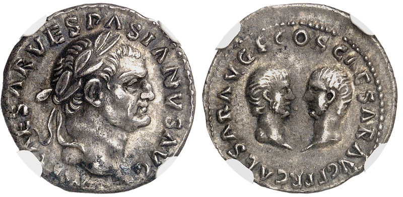 Vespasien (69-79)

Denier en argent - Rome (70)

Rare et magnifique exemplai...