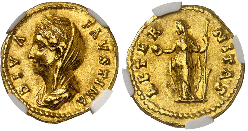 Faustine I, femme d'Antonin le Pieux

Aureus - Rome (141-161)

Magnifique ex...