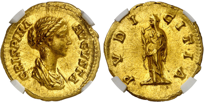 Crispine (177-183)

Aureus - Rome (180-183).

Très rare et d'une qualité rem...