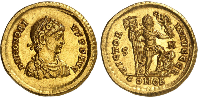 Honorius (393–423)

Solidus - Sirmium (393-395)

Magnifique exemplaire.

E...