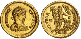 Honorius (393–423)

Solidus - Sirmium (393-395)

Magnifique exemplaire.

Exemplaire de la vente Baldwin's 96 de 2015, N°3309.

4.44g - RIC 14E...